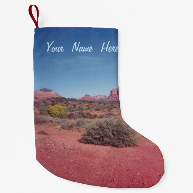Desert Vista Personalised Small Christmas Stocking (Front)