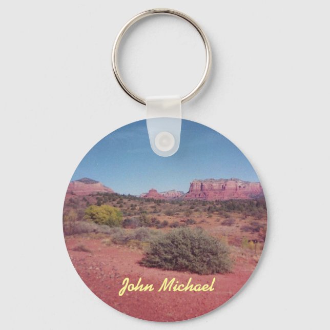 Desert Vista Personalized Keychain (Front)