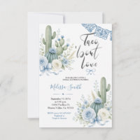 Desert Watercolor Cactus Baby Shower Invite