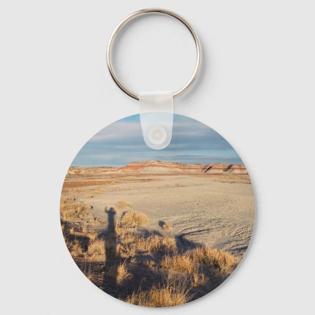 Desert Wave: Petrified Forest National Park Photo Key Ring (Front)