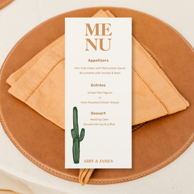 Desert Wedding Menu  (Creator Uploaded)