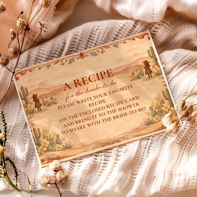 Desert Western Bridal Shower Enclosure Card (Creator Uploaded)