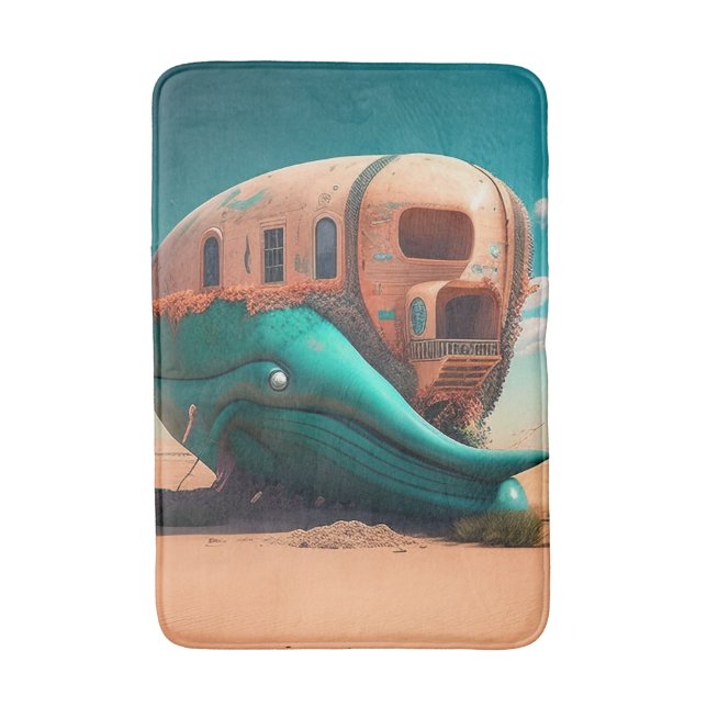 Desert whale house bath mat (Front Vertical)
