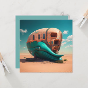 Desert whale house card