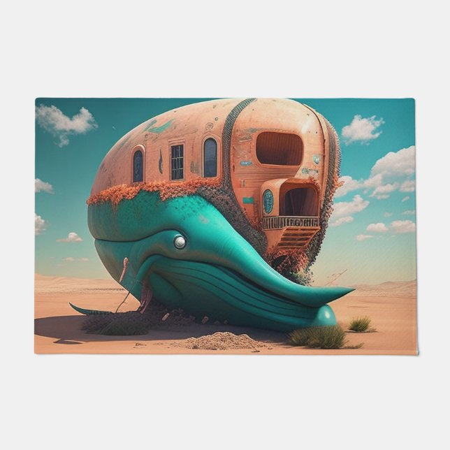 Desert Whale House Doormat (Front)