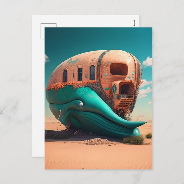 Desert whale house holiday postcard (Front/Back)