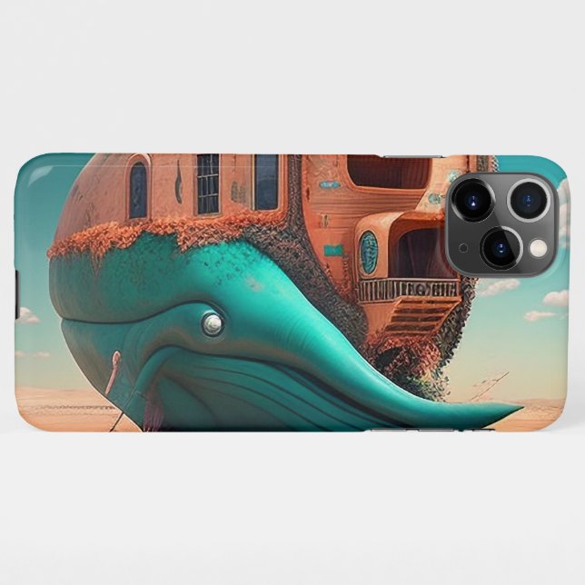 Desert Whale House iPhone Case (Back Horizontal)
