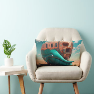 Desert whale house lumbar cushion