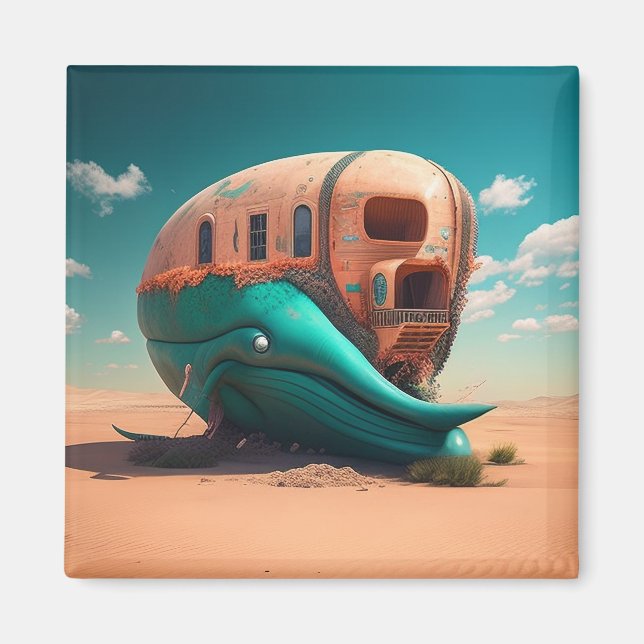 Desert whale house magnet (Front)