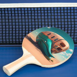 Desert whale house ping pong paddle