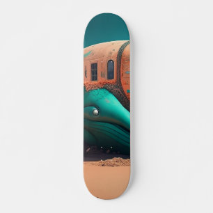 Desert whale house skateboard