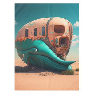 Desert whale house tablecloth