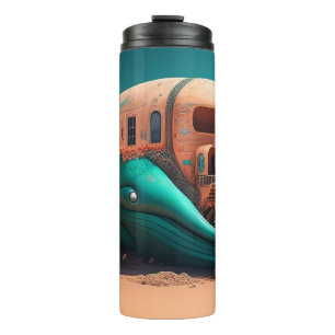 Desert whale house thermal tumbler