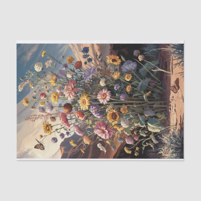 Desert Wildflower Bouquet, Southwest Canyon Tissue Paper (Front)