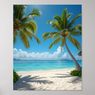 Deserted American beach Poster