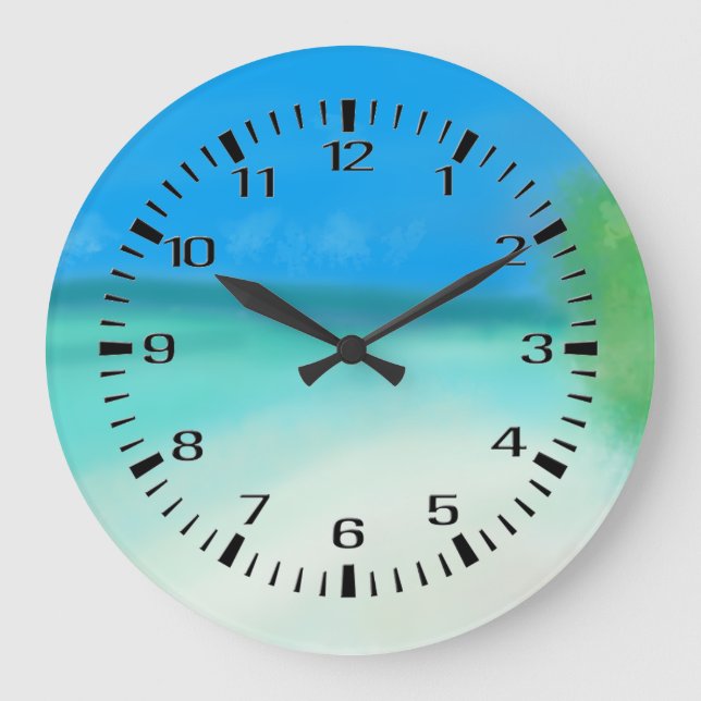 Deserted Beach Wall Clock (Front)