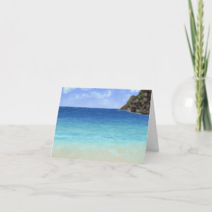 Deserted Blue Water Beach Card