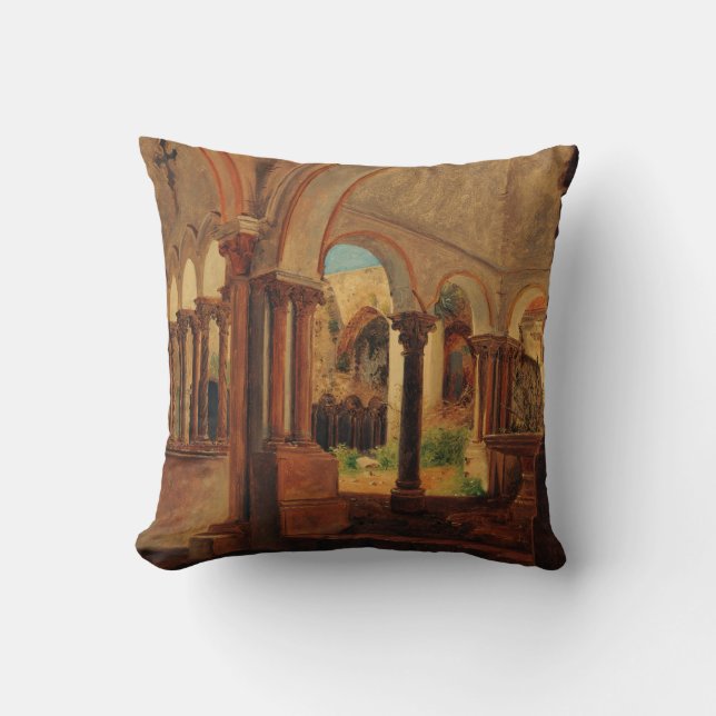 Deserted monastery yard cushion (Front)
