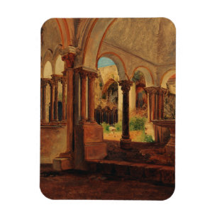 Deserted monastery yard magnet