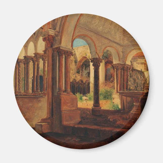 Deserted monastery yard magnet (Front)