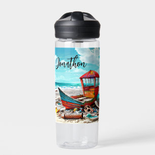 Deserted Old Boat Personalised Water Bottle