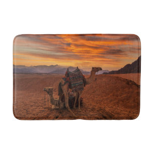 Deserts Bactrian Camel Egypt Sand Dune Bath Mat