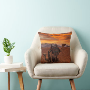 Deserts Bactrian Camel Egypt Sand Dune Cushion