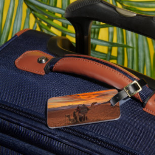Deserts Bactrian Camel Egypt Sand Dune Luggage Tag