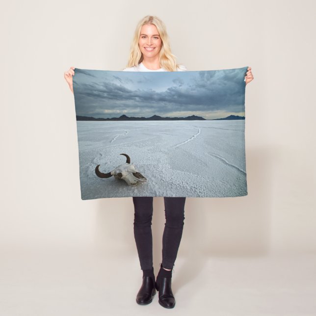Deserts | Bonneville Salt Flats Utah Fleece Blanket (In Situ)