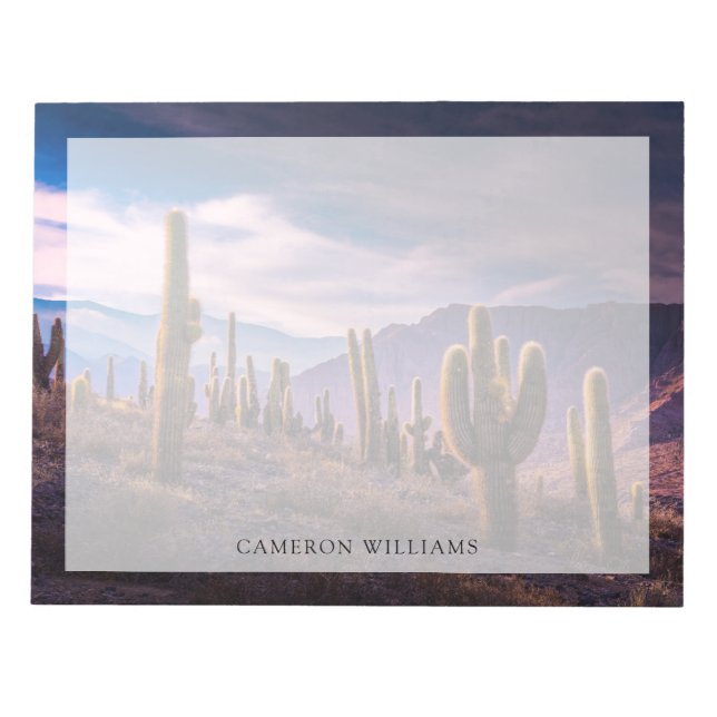 Deserts | Cactus Landscape Argentina Notepad (Front)