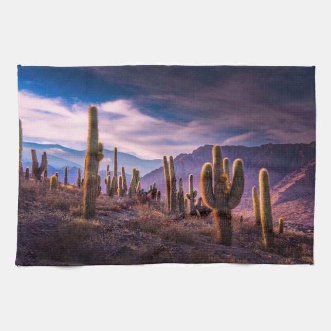 Deserts | Cactus Landscape Argentina Tea Towel (Horizontal)