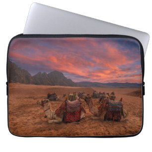 Deserts Camels Sinai Mountains Egypt Laptop Sleeve