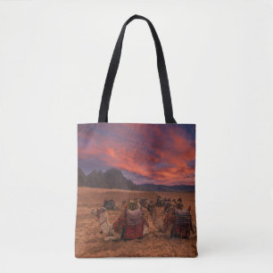 Deserts Camels Sinai Mountains Egypt Tote Bag