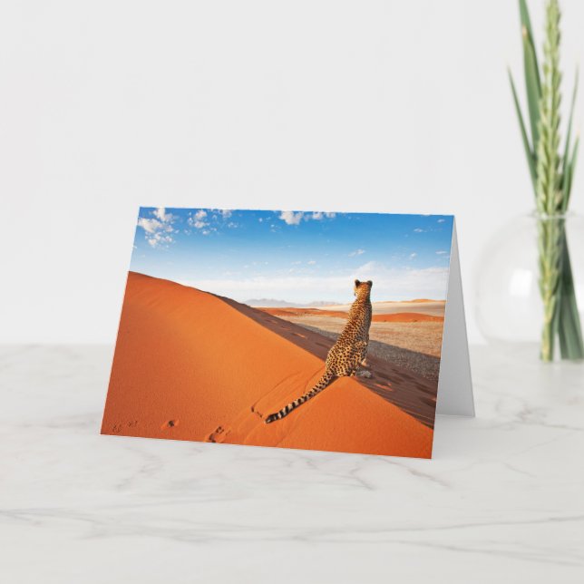 Deserts | Cheetah Savannah Desert Card (Front)