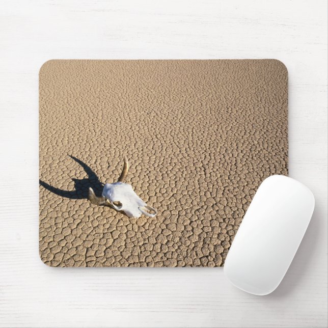Deserts | Cow Skull on the Desert Ground Mouse Pad (With Mouse)