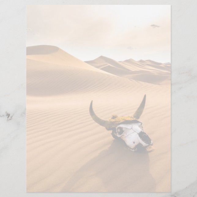 Deserts | Cow Skull Rippled Sand Dunes (Front)