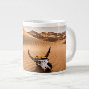 Deserts Cow Skull Rippled Sand Dunes Large Coffee Mug