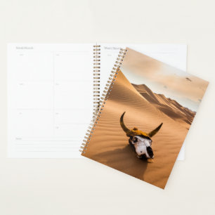 Deserts Cow Skull Rippled Sand Dunes Planner