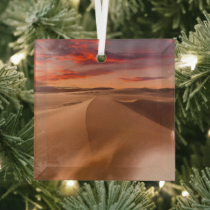 Deserts Desert United Arab Emirates Glass Tree Decoration
