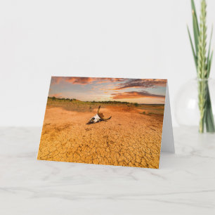 Deserts   Desert with Cow Skull Card