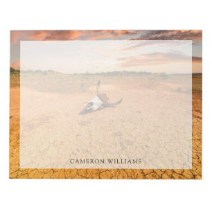Deserts   Desert with Cow Skull Notepad