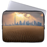 Deserts | Dubai's Skyline View from Sand Dune