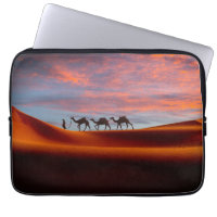 Deserts | Man & Camels in the Sand Dunes