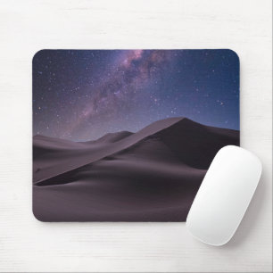 Deserts Milky Way Starry Sky Sand Dune Dubai Mouse Pad