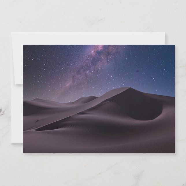 Deserts | Milky Way Starry Sky Sand Dune Dubai Thank You Card (Front)
