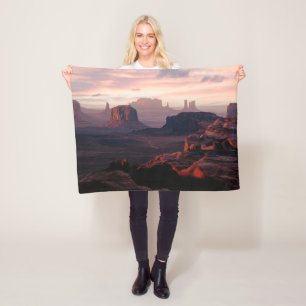 Deserts Monument Valley Utah-Ariziona Fleece Blanket