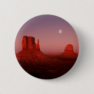 Deserts Moonrise Monument Valley Utah 6 Cm Round Badge