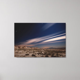 Deserts   Navarre Bardenas Desert at Night Canvas Print