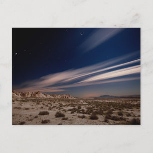 Deserts Navarre Bardenas Desert at Night Postcard