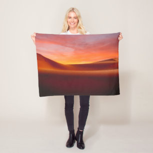 Deserts Rolling Desert Landscape Fleece Blanket